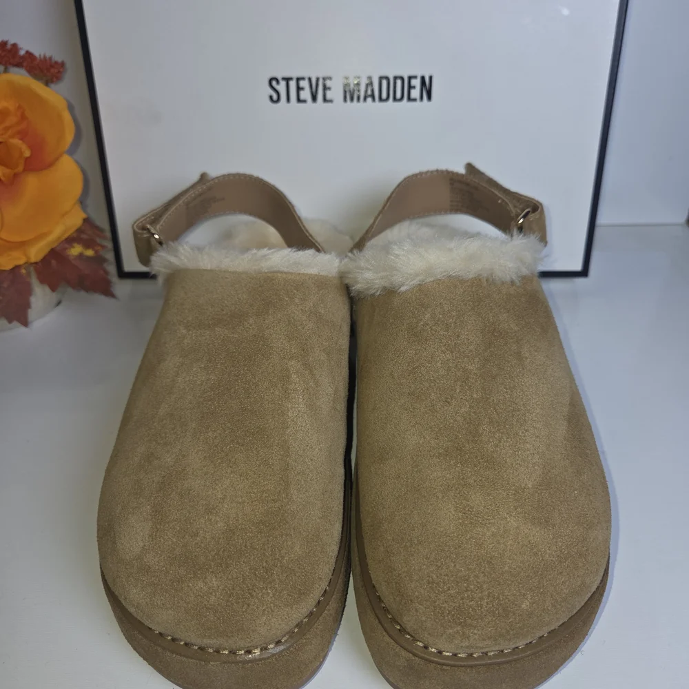 Steve Madden Tan Suede Slip-On Shoes - Picture 2 of 10
